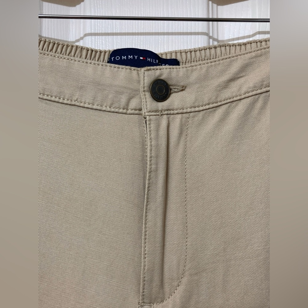 Tommy Hilfiger Women’s Khaki High Rise Tapered Ankle Cargo Pants 2X Utility Y2K - Picture 5 of 9